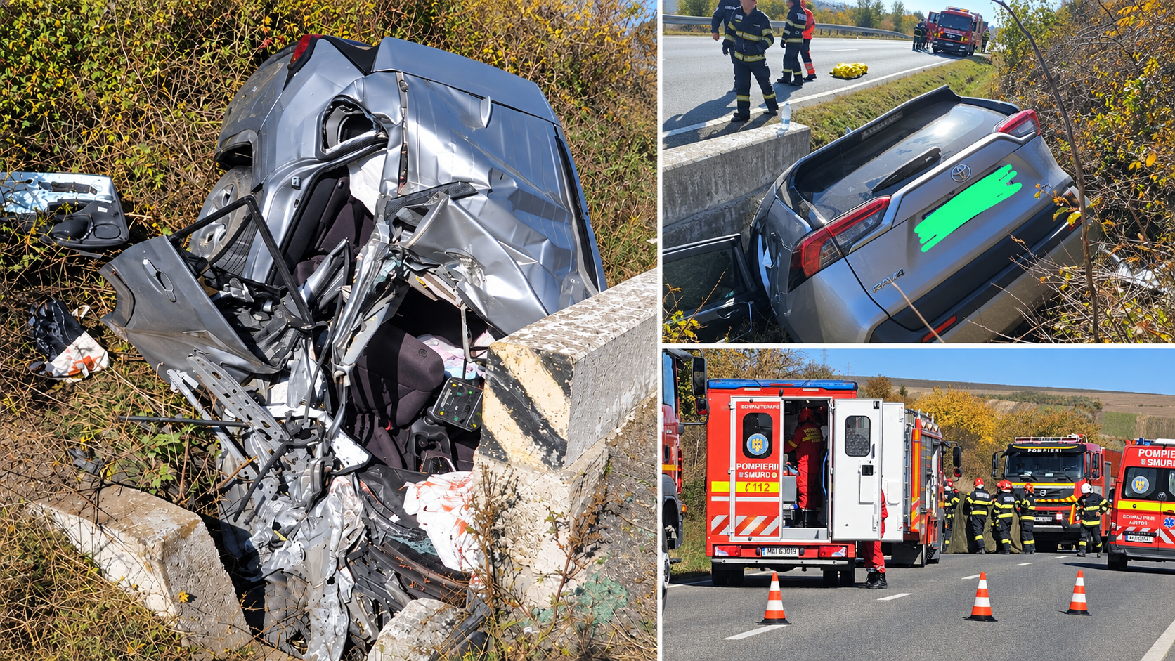 Accident mortal pe DE 581, în apropiere de Târzii. O femeie a murit, iar trei persoane au fost rănite