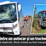 Accident între un autocar și un tractor, în localitatea Banca