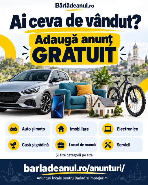 Anunțuri locale gratuite pe Bârlădeanul.ro