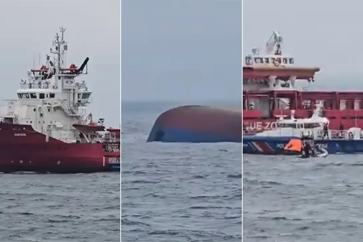 VIDEO | Nava Khoryv, lovită de o dronă lângă Constanța. Un marinar a murit, iar trei sunt dispăruți